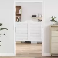 vidaXL Schwingt&uuml;ren 2 stk. 80 x 50 cm Massives Kiefernholz Wei&szlig;