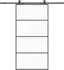 vidaXL Schiebetür mit Beschlag schwarz 102,5x205cm ESG-Glas (3375860)