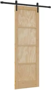 vidaXL Schiebetür Massivkiefer natur 73,5x211cm (3445432)