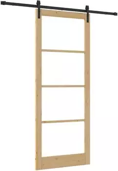 vidaXL Orkdal Schiebetür Massivholz Kiefer, 93x232cm