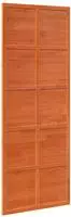 vidaXL Scheunent&uuml;r Wachsbraun 80 x 208 cm Massives Kiefernholz