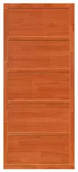 vidaXL Scheunent&uuml;r 80x2,5x208cm, Kiefernholz massiv, wachsbraun