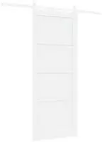vidaXL Schiebet&uuml;r ORKDAL 83 x 202 cm Massives Kiefernholz Wei&szlig;
