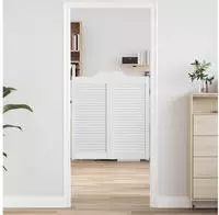 vidaXL Schwingt&uuml;ren 90 x 40 cm Massives Kiefernholz Wei&szlig;