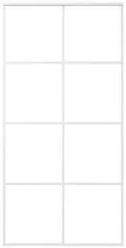 vidaXL Schiebet&uuml;r ESG-Glas und Aluminium mattiert 102,5x205cm wei&szlig;