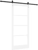 vidaXL Schiebet&uuml;r ORKDAL Wei&szlig; und Schwarz 93 x 211 cm