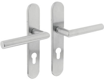 Intersteel Langschildgarnitur 90° Winkel abgerundet PZ 72 mm edelstahl gebürstet