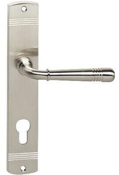 Intersteel Langschildgarnitur Emily PZ 72 mm nickel gebürstet