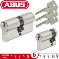 ABUS Halbzylinder A93NP 10 x 60 mm, Nickel Pearl, Halbzylinder, Schloss, Haus,