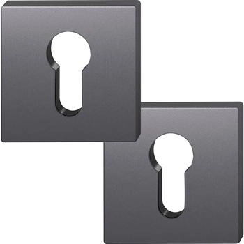 FSB Zylinderrosette quadratisch 12 1704 00010 ASL Aluminium schwarz matt