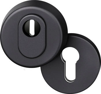 FSB Sicherheitsrosette 73 7393 rund PZ Aluminium schwarz matt