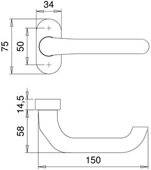 EDI Feuerhemmend-Dr&uuml;cker-Halbgarnitur Ares FS 1300/2133 (1300213312)