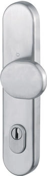Hoppe Edelstahl-Knopflangschild E86G/3332ZA + Zylinder-Abdeckung (3332300) Hoppe Edelstahl-Knopflangschild E86G/3332ZA + Zylinder-Abdeckung (3332300)