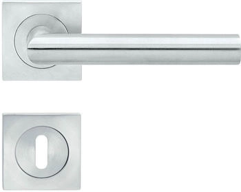 Karcher Design Drücker/Quadrat-Rosette Rhodos ER 28Q-BB Edelstahl matt