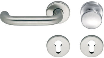 Eco-Schulte D 110/R mit Rosette PZ TS 40-66 mm silber eloxiert