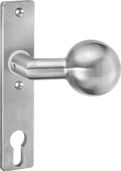 AMF Knopfkurzschild 439 gekröpft fest 156x32x6 mm Knopf ø 55 mm Edelstahl