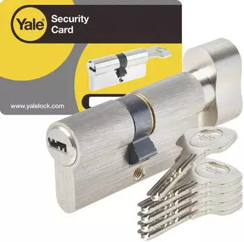 Yale Profil-Knaufzylinder 30/30mm Nickel satiniert (Y003 05679)
