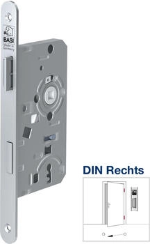 Basi Einsteck-Zimmertürschloss Buntbart DIN rechts silber (9220-5518)