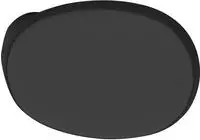 MARCHESI T&uuml;rknopf gekr&ouml;pft oval, 51 x 81 x 47 - schwarz matt