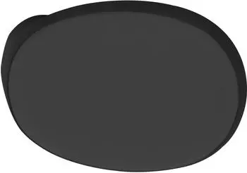 Marchesi T&uuml;rknauf oval gekr&ouml;pft mit Beilagscheibe, Edelstahl schwarz matt (4102.400.253)
