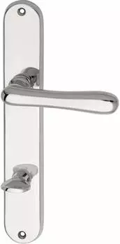 Marchesi Elegant 22 Dr&uuml;ckergarnitur Langschild WC, Messing verchromt, 90mm (1022.15W.008.M)