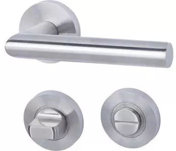 ALPERTEC Solid 10 WC-Rosettengarnitur Edelstahl satiniert rund (28025320C)