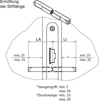 BKS Dr&uuml;ckerstift geteilt LI 50x LA 65mm, VK 9mm, Stahl verzinkt (B-78430-58-0-1)