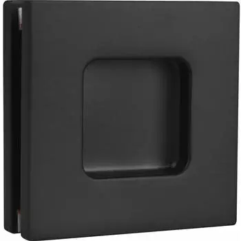 Marchesi Schiebet&uuml;rmuschelpaar 6405 eckig, Glasst&auml;rke 8-10mm, schwarz (4073 SCHWARZ)