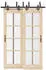 vidaXL Schiebetürbeschlag-Set 152,5cm Stahl Schwarz (3295735)