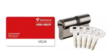 Vachette Velix 7101 Doppelzylinder 40x40, vernickelt, 5 Wendeschl&uuml;ssel (28187000)