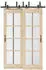 vidaXL Schiebetürbeschlag-Set 152,5cm Stahl Schwarz (3295727)
