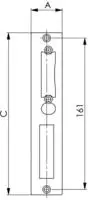 Schlie&szlig;blech 147v Stahl Verzinkt Breite 33 X L&auml;nge 172 Mm Kantig Din Links / Rechts