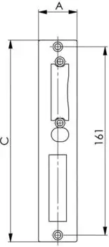 AMF Schlie&szlig;blech 147V verzinkt, 33x172mm, DIN L/R (553133)