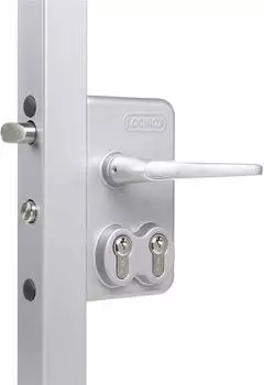 Locinox LDKZ4040 D1L Gittertorschloss 40mm Vierkantrohr Alu silber (P00015003-SILV)