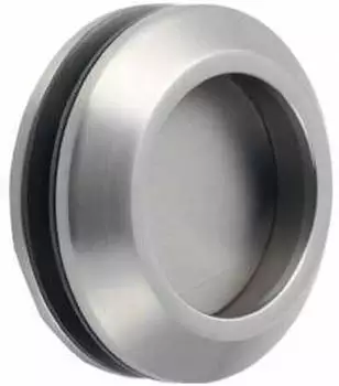 KWS Glast&uuml;r-Muschelgriff Serie 5250, rund, Alu silber eloxiert (525041)