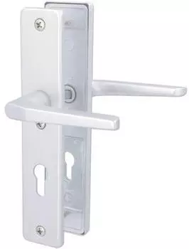ALPERTEC Tira Schutzbeschlag Dr&uuml;cker/Dr&uuml;cker Aluminium silber 92mm (40100986)