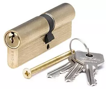 Cisa C2000 Europäischer Profilzylinder 89mm Messing Gebürstet (10G300210)