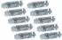 Alberts Schlossriegel gerade mit Schlaufe, verzinkt, 120mm, 10er-Set (869687)