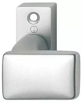 Hoppe Profilt&uuml;rknopf Frankfurt gekr&ouml;pft, fix, Rosette quadratisch 29x68mm (519972)