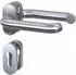 Basi Schmalrahmen-Drückergarnitur oval U-Form Edelstahl TS 38-45mm (7301-0208)