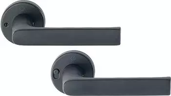 Hoppe Hamburg Dr&uuml;ckergarnitur MiniLock verriegelbar Aluminium schwarz matt (12346342)