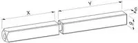 ECO Dr&uuml;ckerstift geteilt - 80 mm , 65 mm , 65/ 80