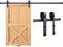 VEVOR Schiebetürbeschlag J-förmig 244cm 2-teilige Schienen 150kg Tragfähigkeit