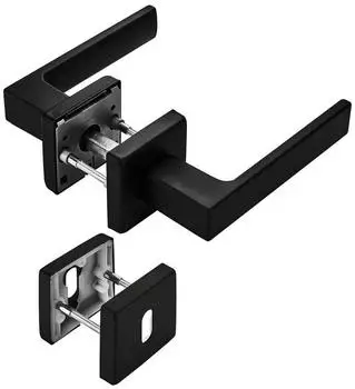 Sotech CUBE T&uuml;rdr&uuml;ckergarnitur Aluminium Schwarz (BB/PZ/WC)