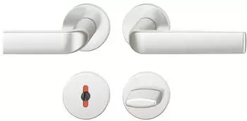 FSB Rosetten-Dr&uuml;ckergarnitur 1267 Aluminium WC DIN L/R (0 12 1267 01954 0105)