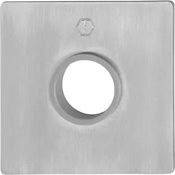 Hoppe Dr&uuml;ckerrosette E848N mit St&uuml;tznocken, flach, eckig, Edelstahl matt (3758036)