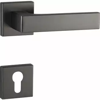 Marchesi Budapest Dr&uuml;ckergarnitur Rosette PZ, 38-45mm, Zamak vernickelt dunkel (1226Z-2115-2117PZ-110)