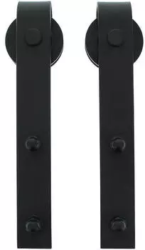 Intersteel Laufrollenset f&uuml;r Schiebet&uuml;rsystem, 2-teilig, Stahl, mattschwarz (0023.450101)