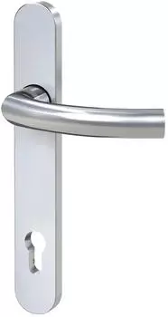 Basi SR 4100 &frac12;-Schmalrahmen-Dr&uuml;cker-Garnitur PZ 92/8mm, Edelstahl, rund (7839-0108)