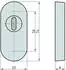 Basi SR 4100 Schmalrahmen-Schutzrosette Edelstahl oval 14mm (7820-0308)